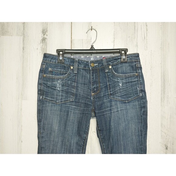Vigoss Jeans Size 7 Cropped Distressed - Picture 3 of 6